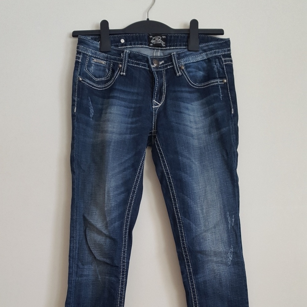 Rerock Express dark wash skinny jeans